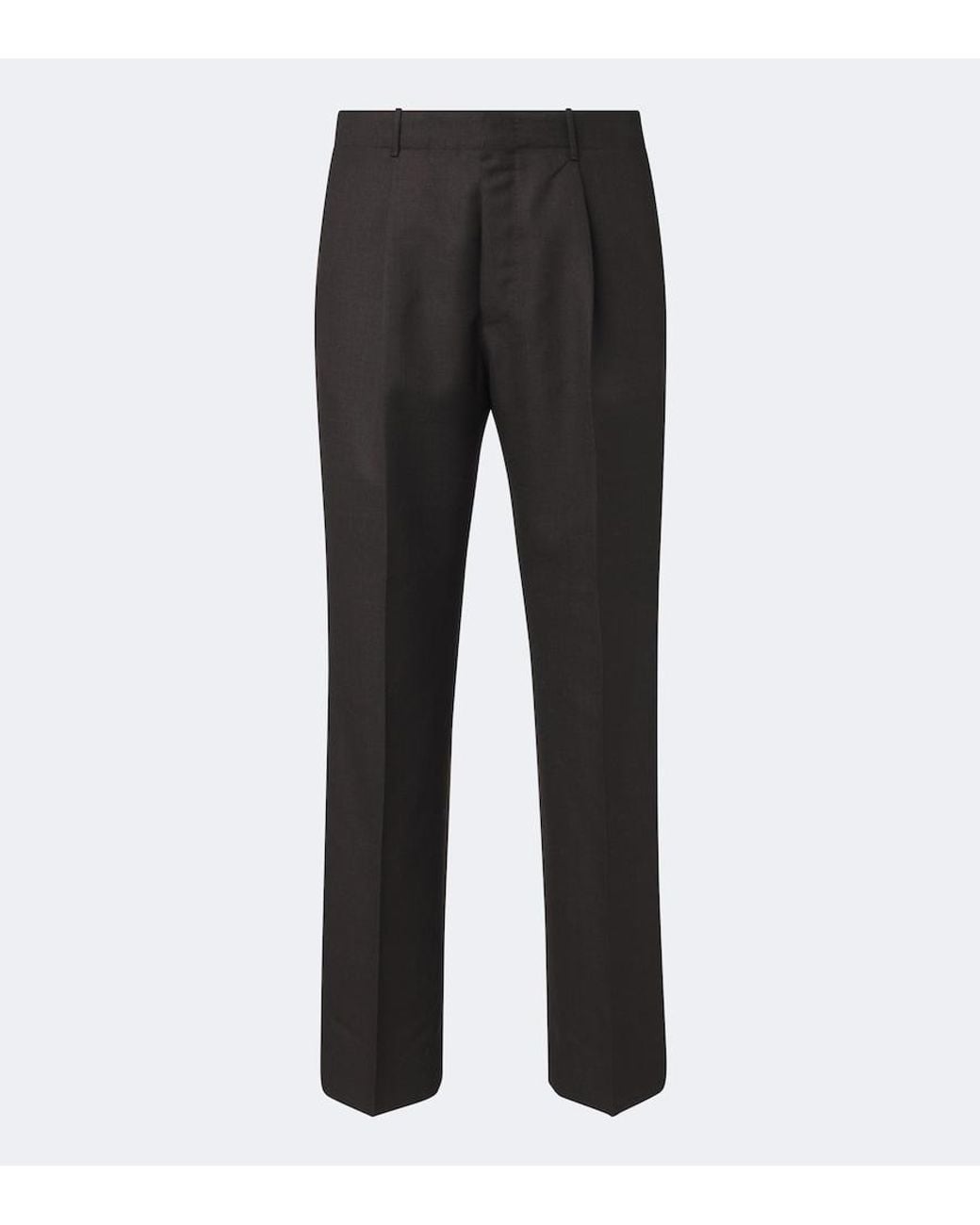 Slowear Black Virgin Wool Straight Pants for men