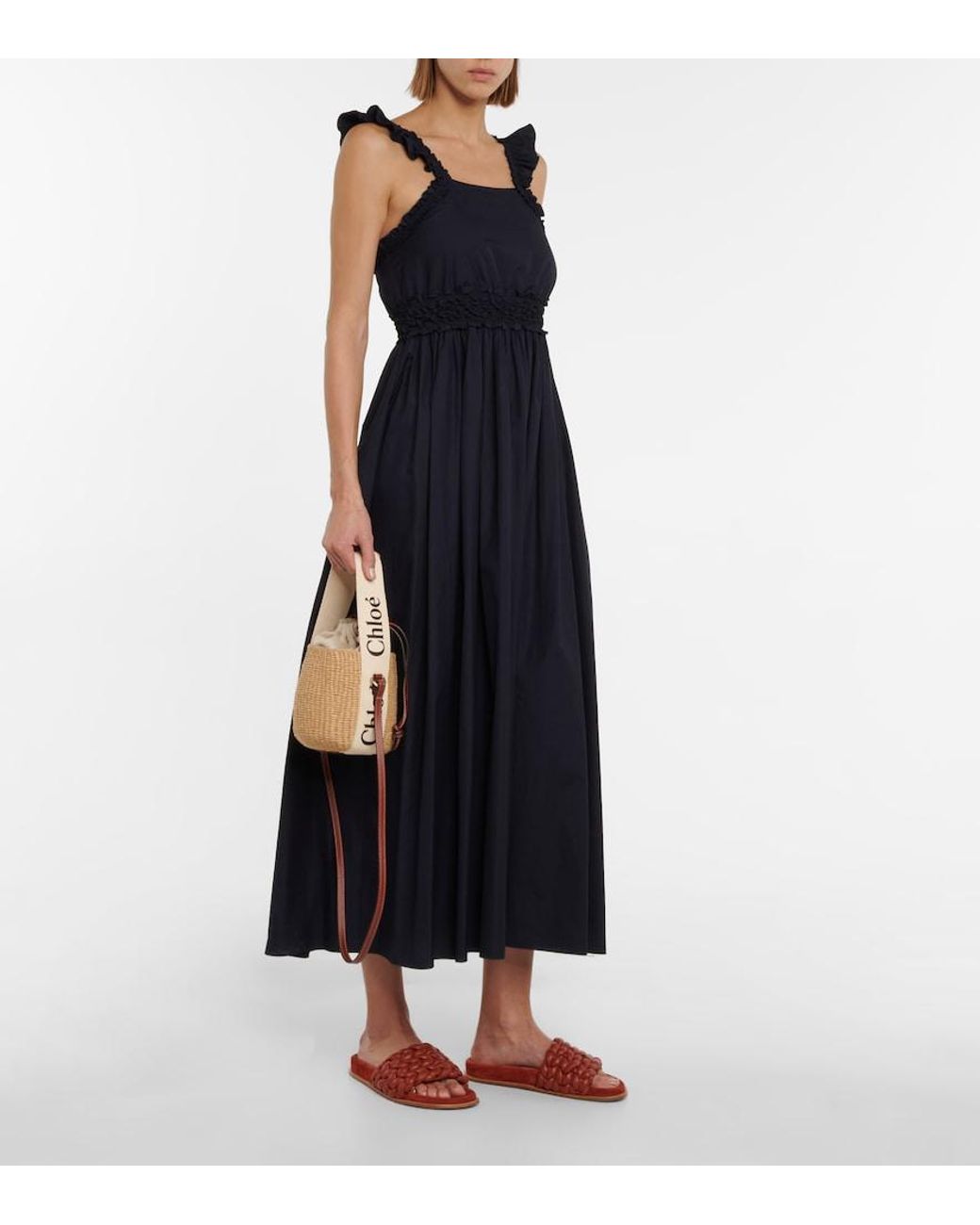 Chloé Metallic Chloe X Mifuko Woody Small Basket Tote