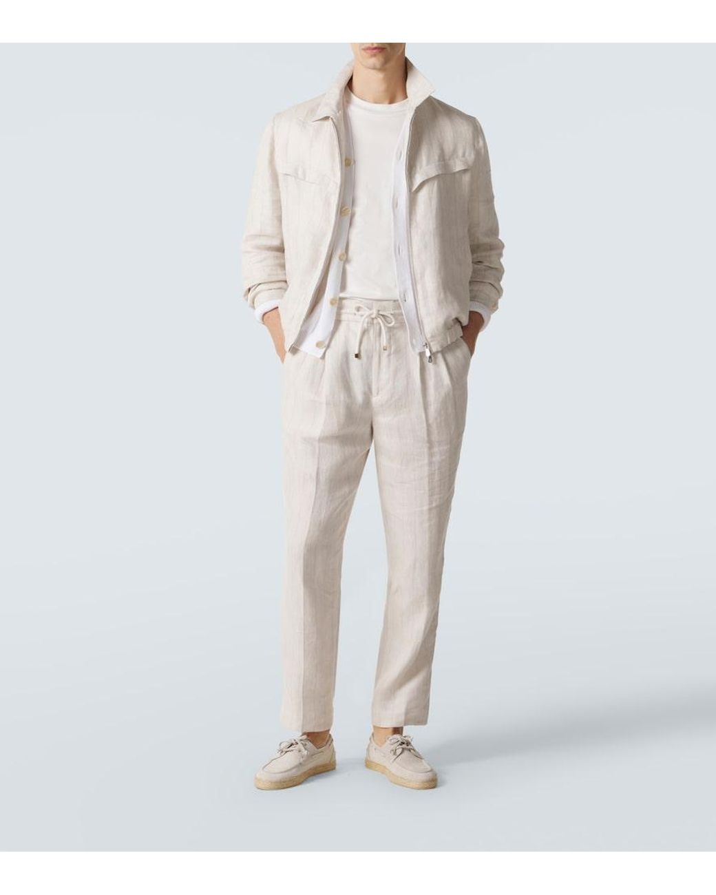 Brunello Cucinelli White Cotton Jersey T-Shirt for men