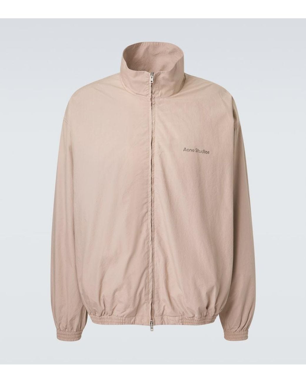 Acne Pink Logo Cotton Poplin Blouson Jacket for men