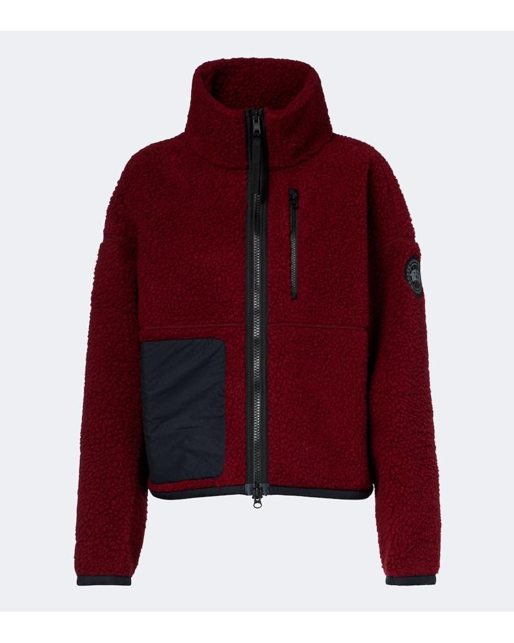 Canada Goose Red Simcoe Wool-Blend Fleece Jacket