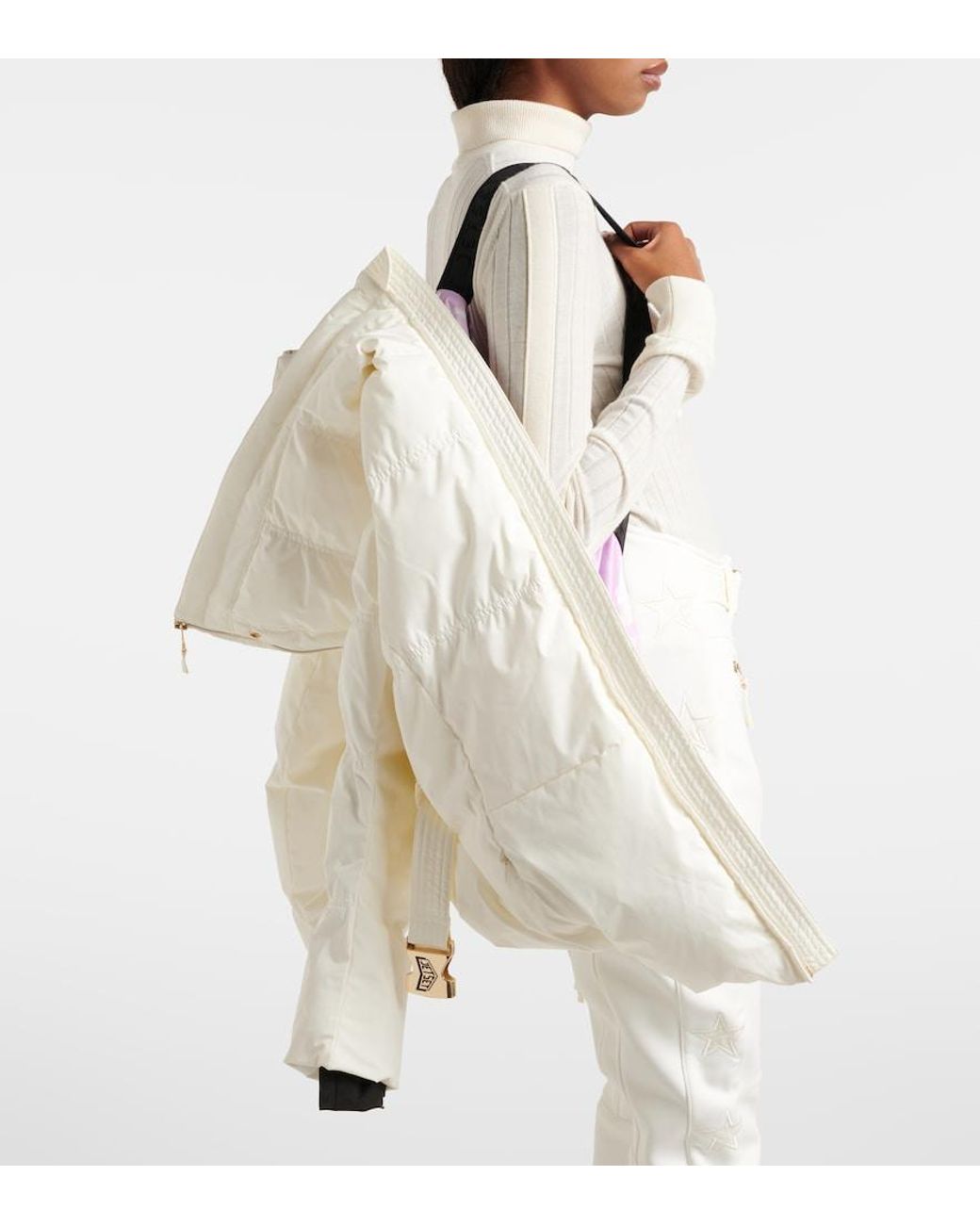 Jet Set White Chamonix Belted Ski Jacket