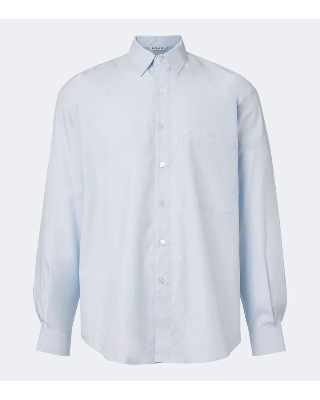 Auralee Blue Cotton Twill Shirt for men