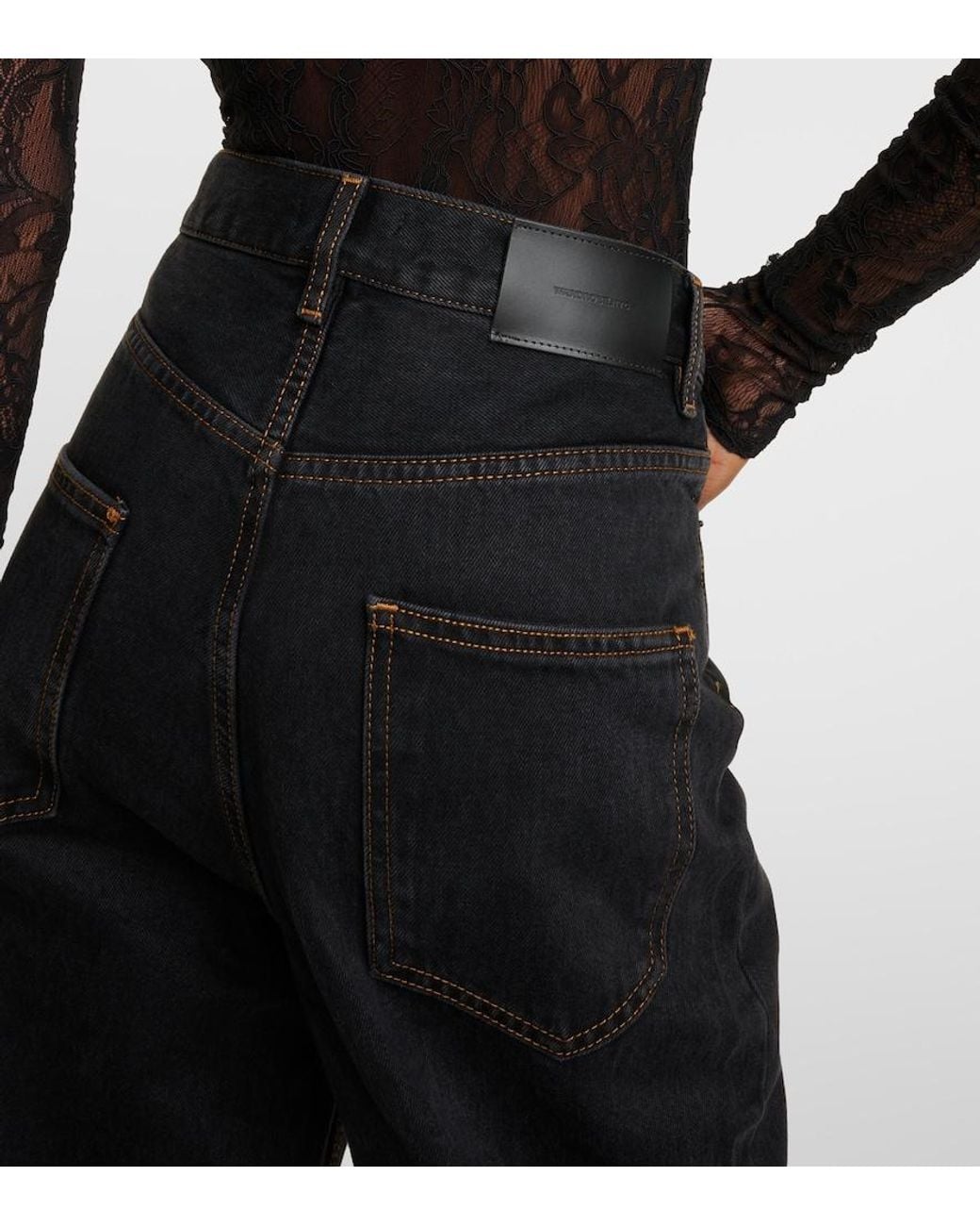 Wardrobe NYC Blue High-Rise Straight Jeans
