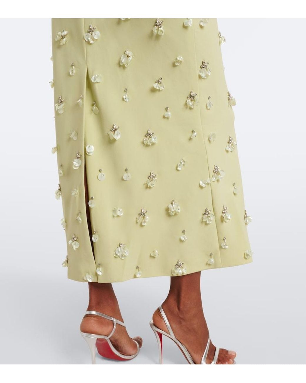 Jonathan Simkhai Green Claudia Embellished Cocktail Dress