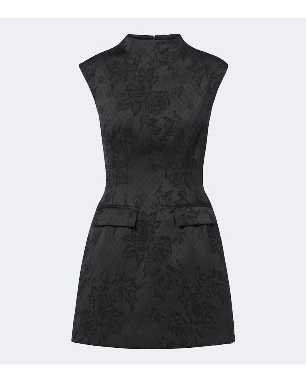 Veronica Beard Black Haworth Floral Jacquard Minidress
