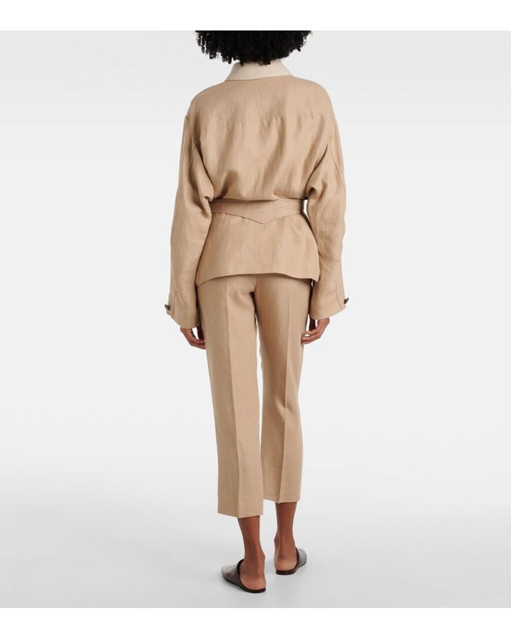 Loro Piana Natural Dillon Linen Crepe Jacket