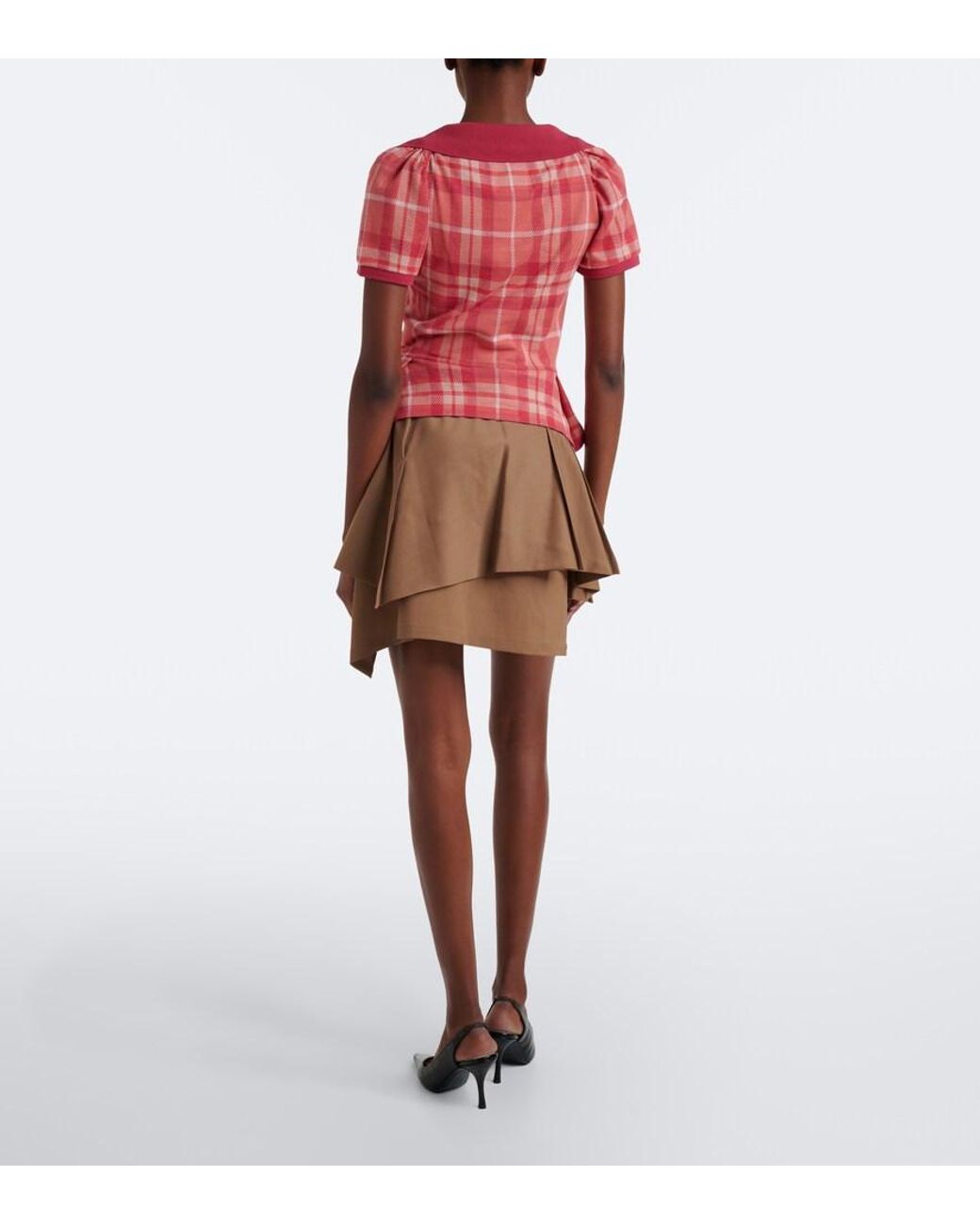 Vivienne Westwood Natural Meghan Asymmetric Virgin Wool Kilt