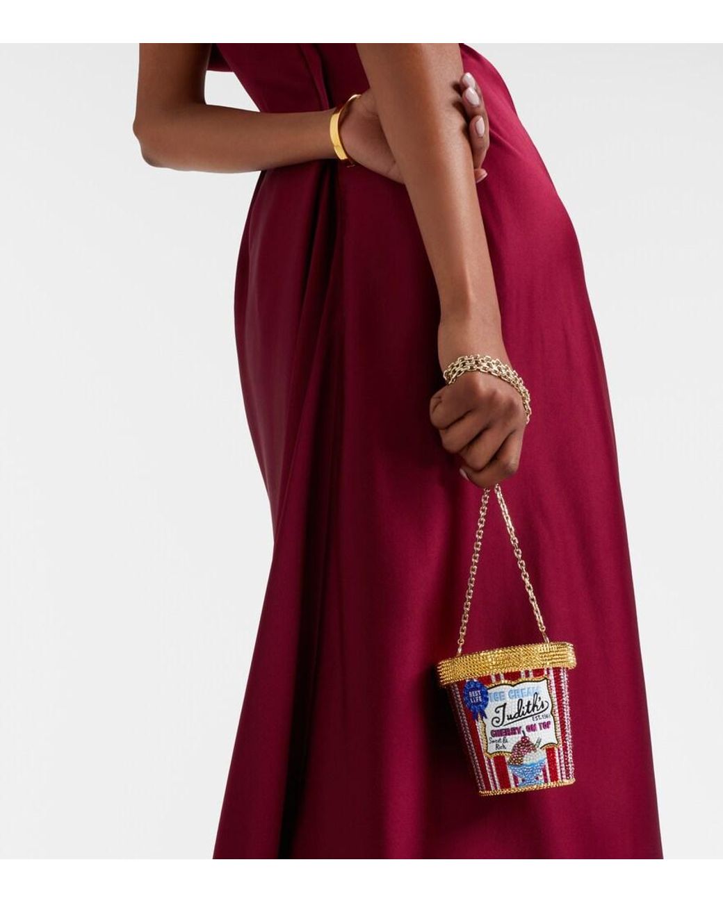 Judith Leiber White Judith's Best Ice Cream Pint Clutch