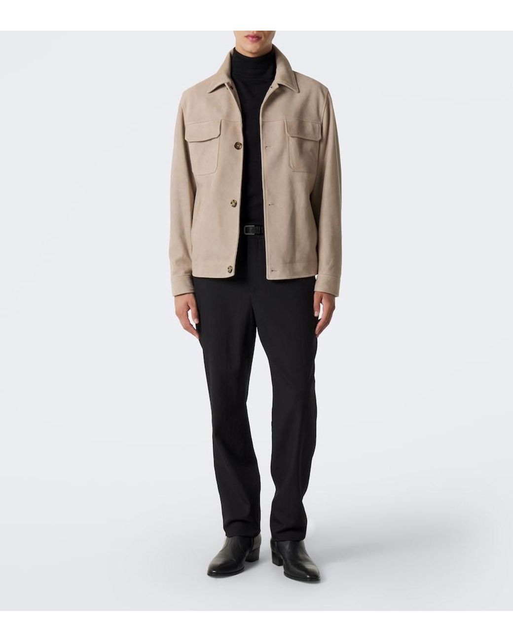 Lardini Natural Suede Blouson Jacket for men