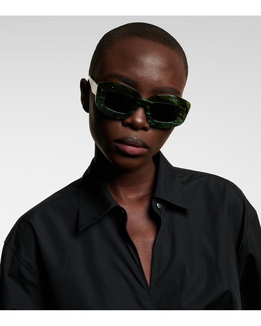 Loewe Green Screen Rectangular Sunglasses