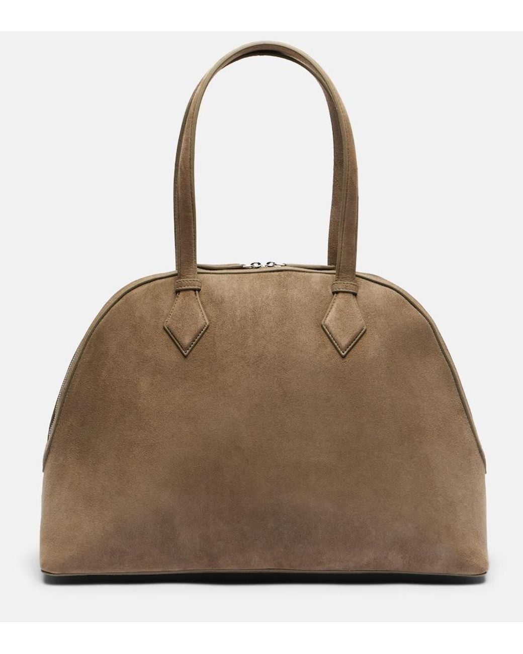 A.Emery Natural Harnick Medium Suede Shoulder Bag