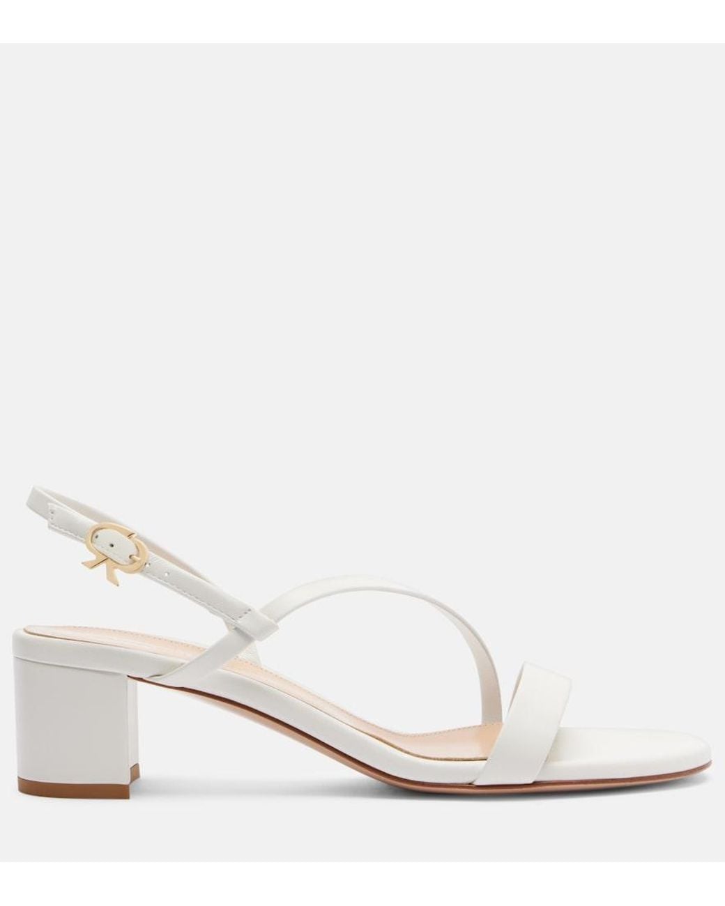 Gianvito Rossi White Betsey 45 Leather Sandals