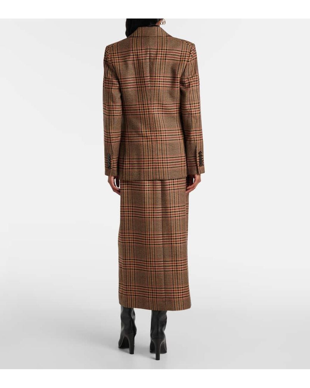 Veronica Beard Brown Sevyn Plaid Virgin Wool Blazer