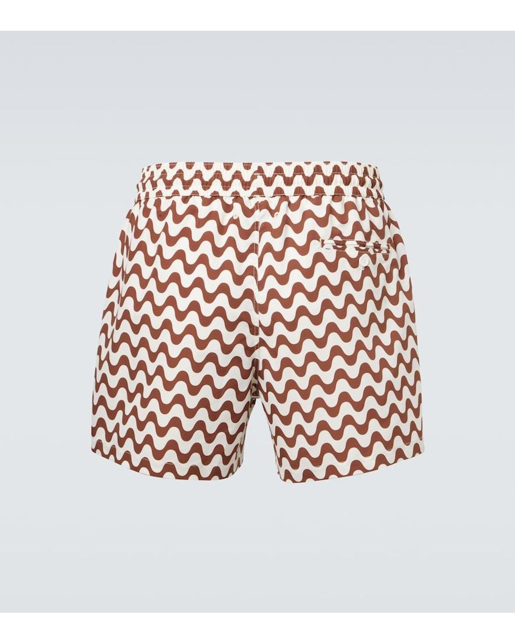 Frescobol Carioca Brown Rio Printed Swim Trunks for men