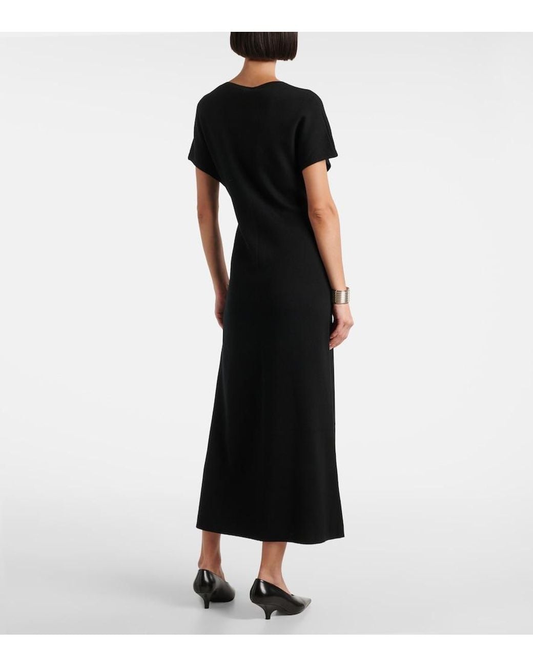 Dorothee Schumacher Black Wool-Blend Maxi Dress