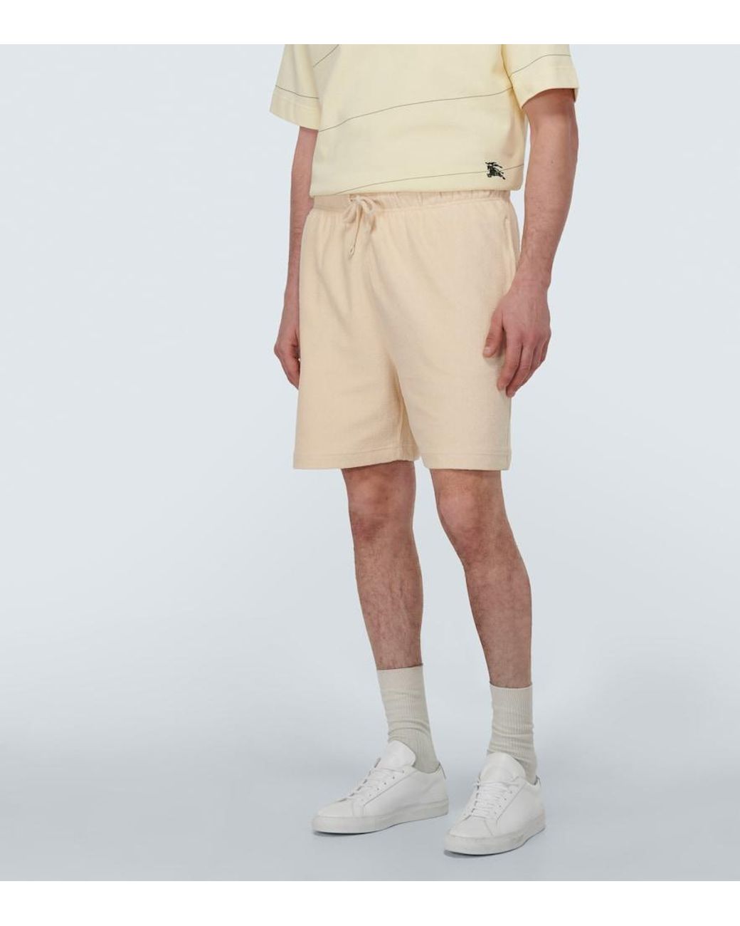 Burberry Natural Logo Cotton Shorts for men