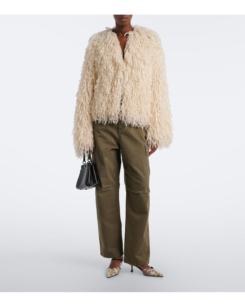 Fendi Natural Mohair, Cashmere, Silk, And Wool Jacket