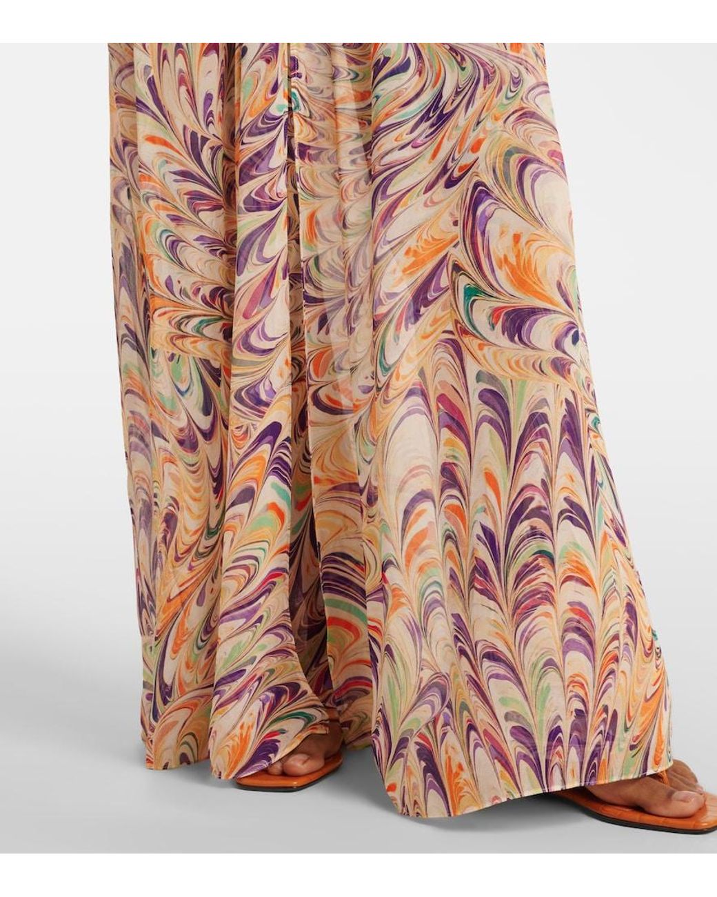 Alexandra Miro Multicolor Chloe Printed Georgette Kaftan