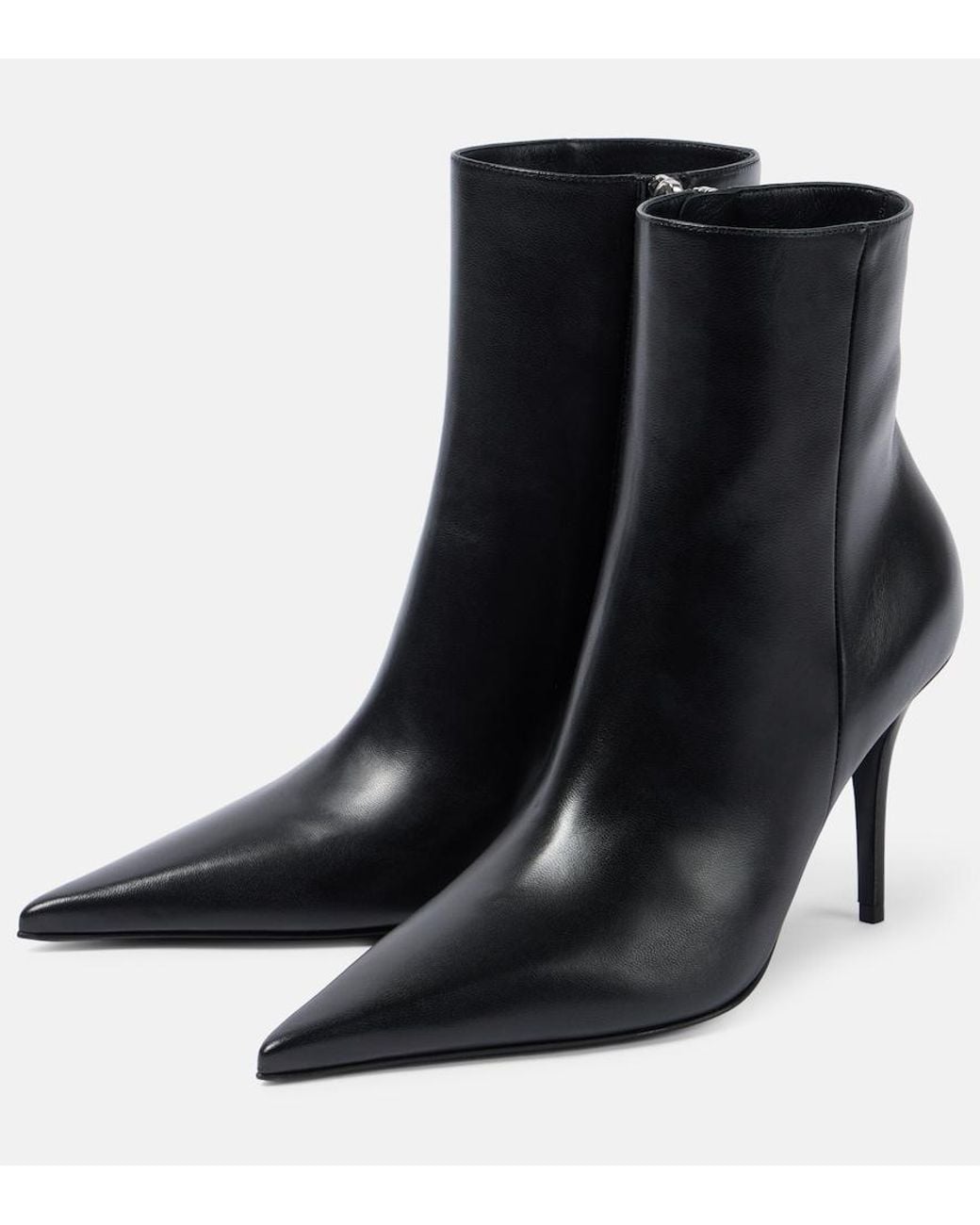 AMINA MUADDI Black Barbara 90 Leather Boots