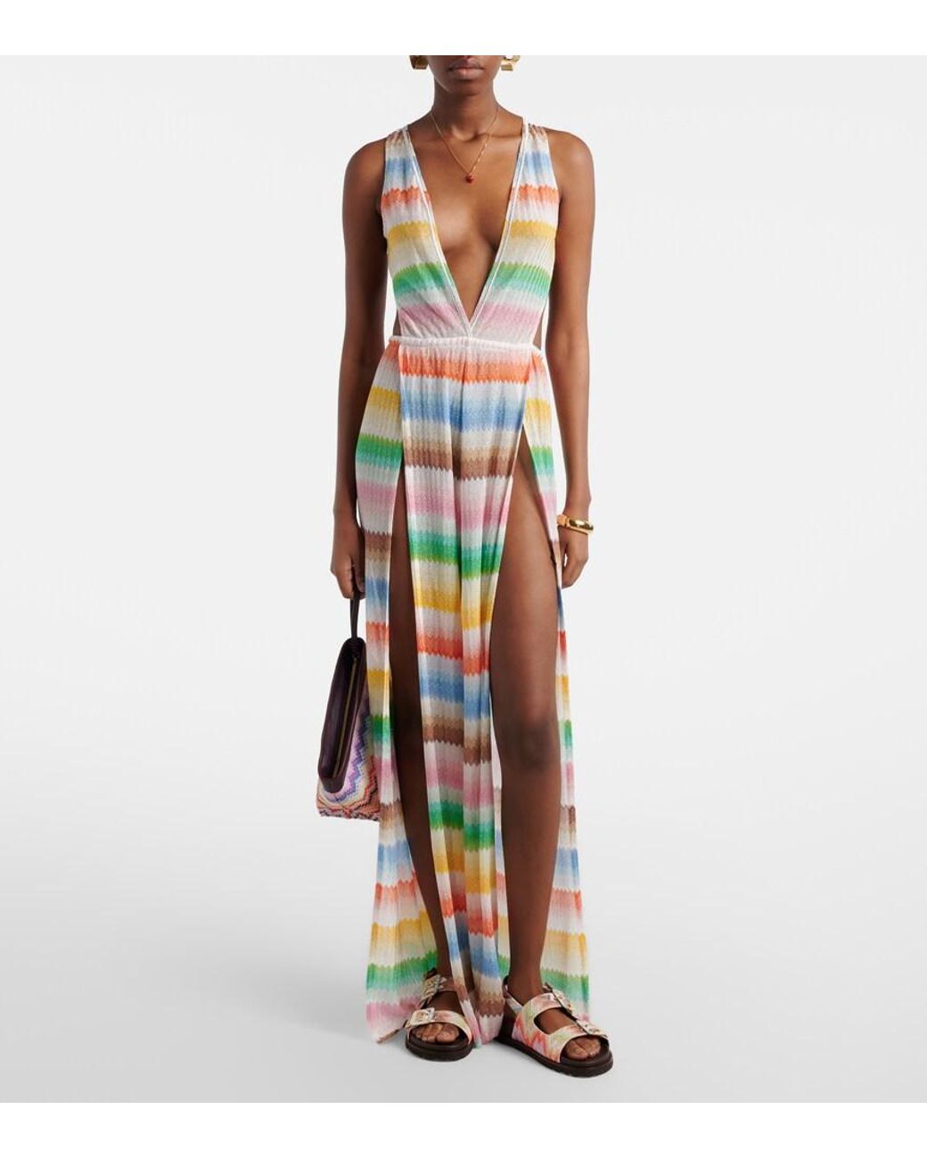 Missoni Black Mia Zigzag Slingback Sandals