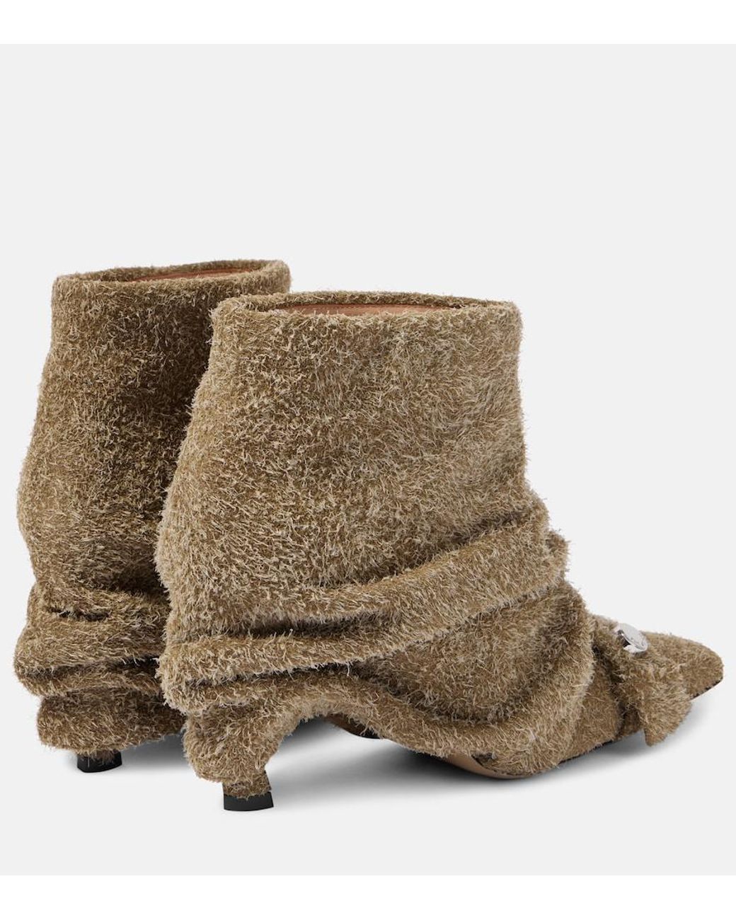 The Attico Brown Heeled Ankle Boots Juno