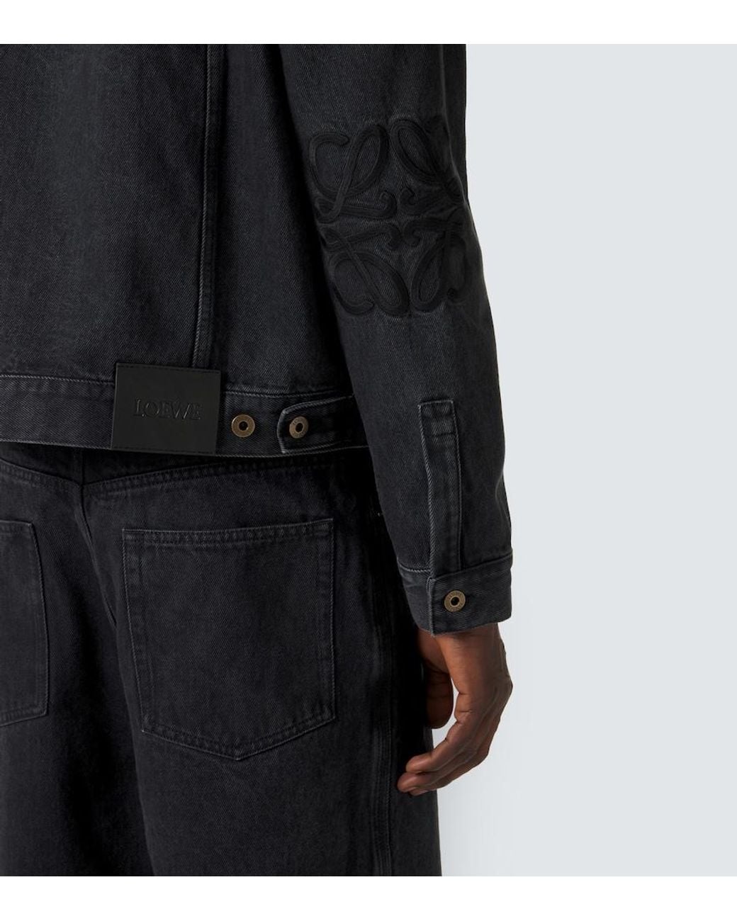 Loewe Black Anagram Denim Jacket for men