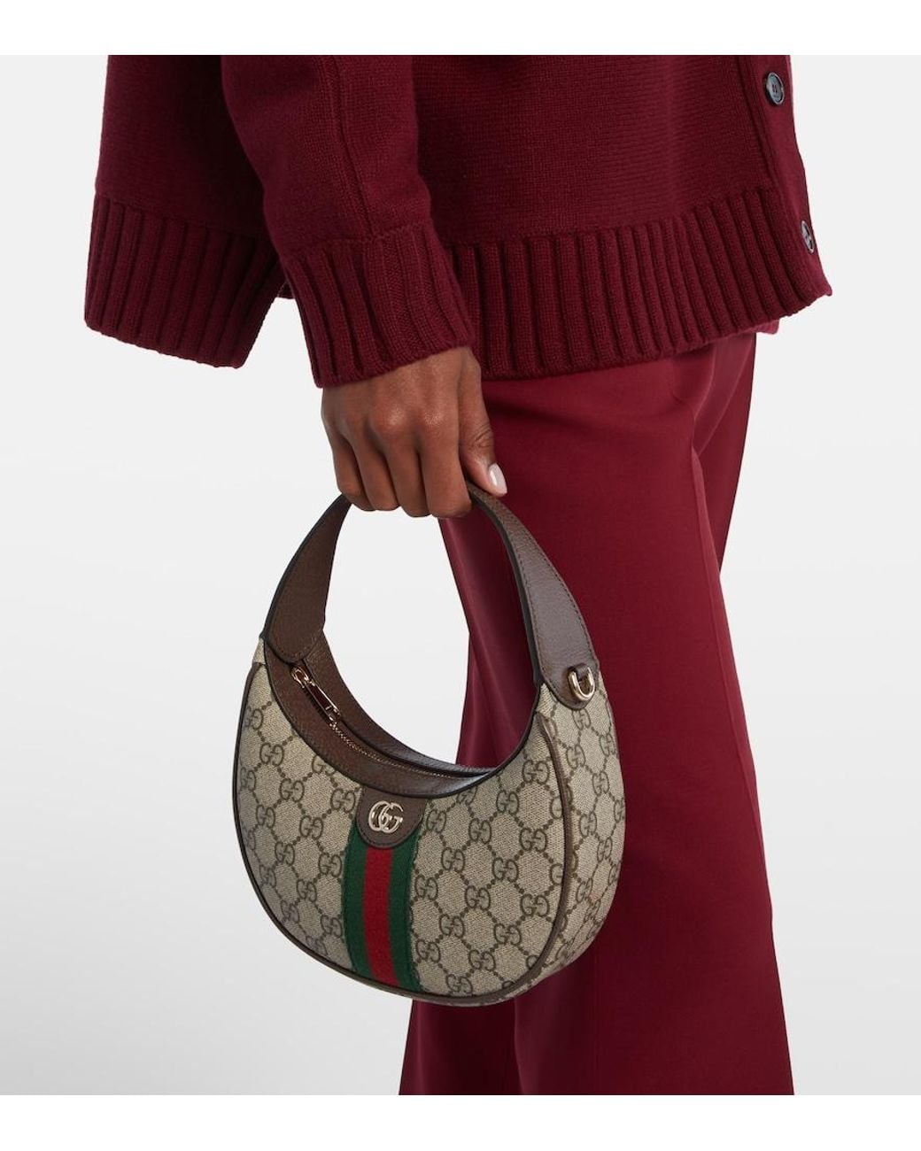 Gucci Gray "Ophidia" Handbag Small