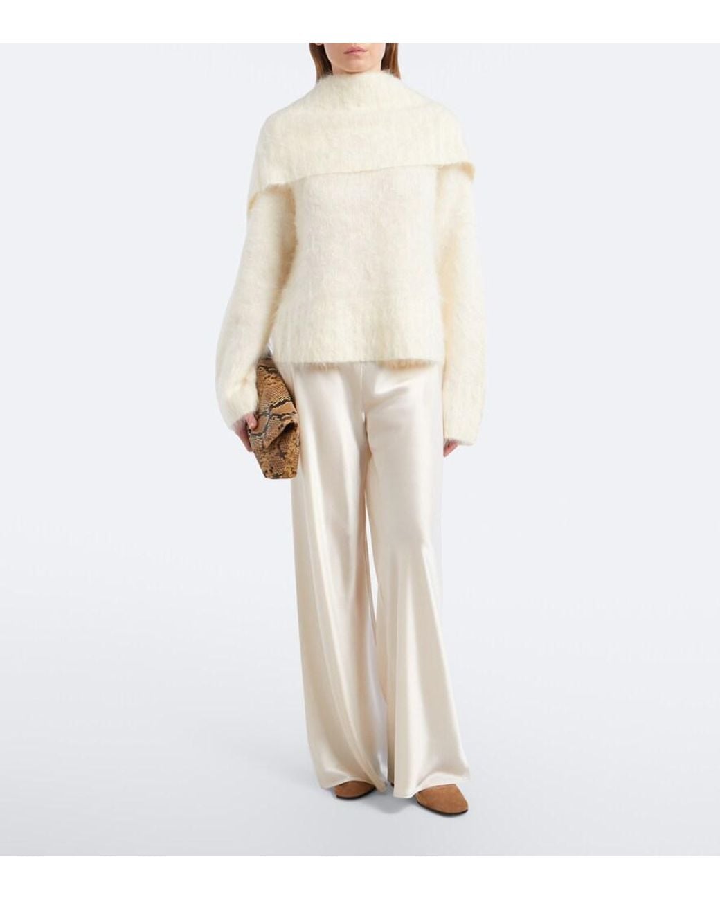 Joseph White Belper Caped Cashmere Sweater