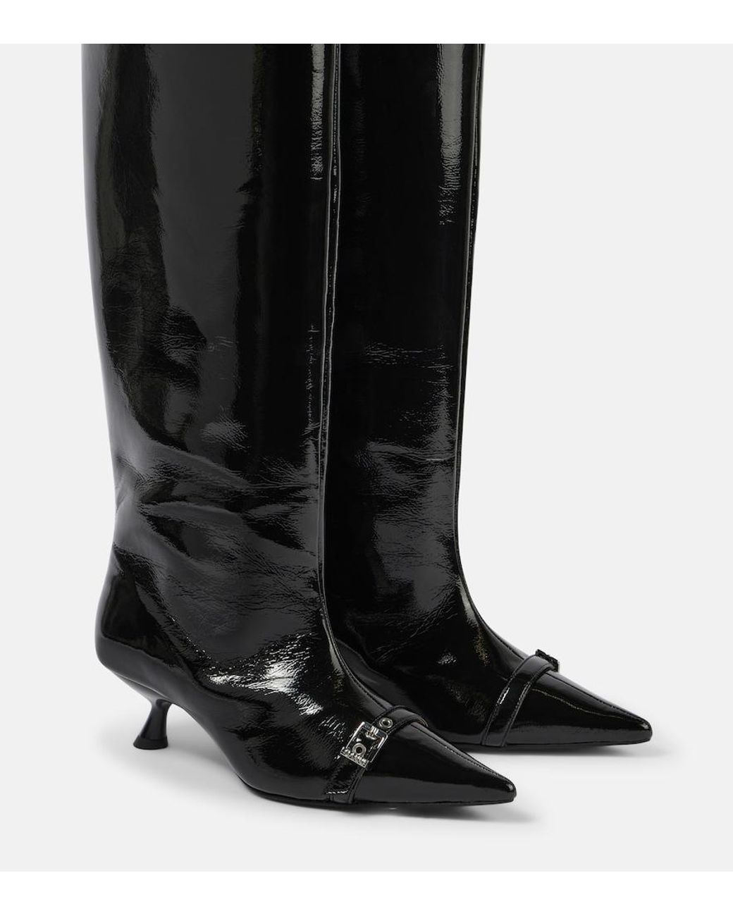 Ganni Black Synthetic Naplack Boots