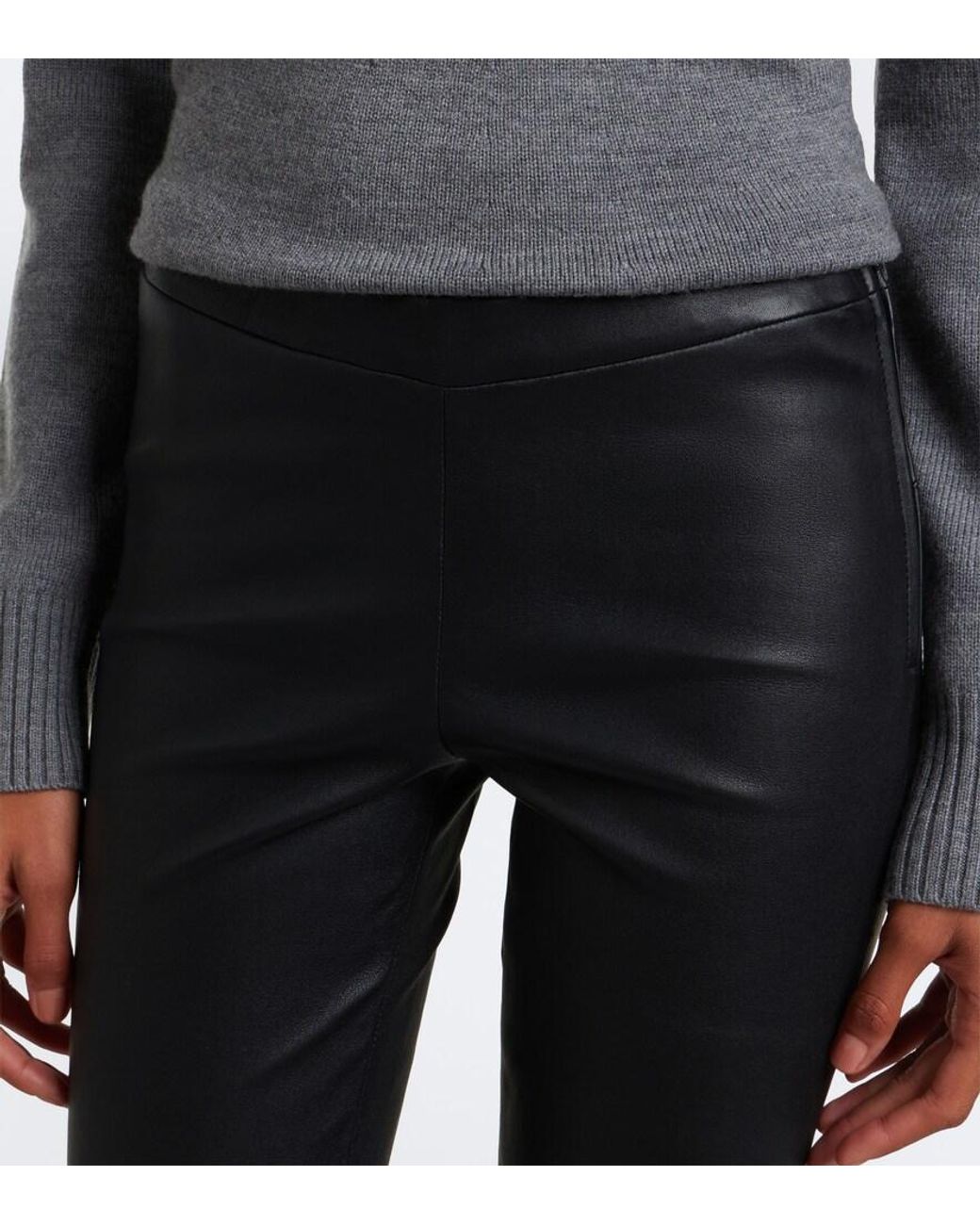 Arma Black Roche Leather Leggings