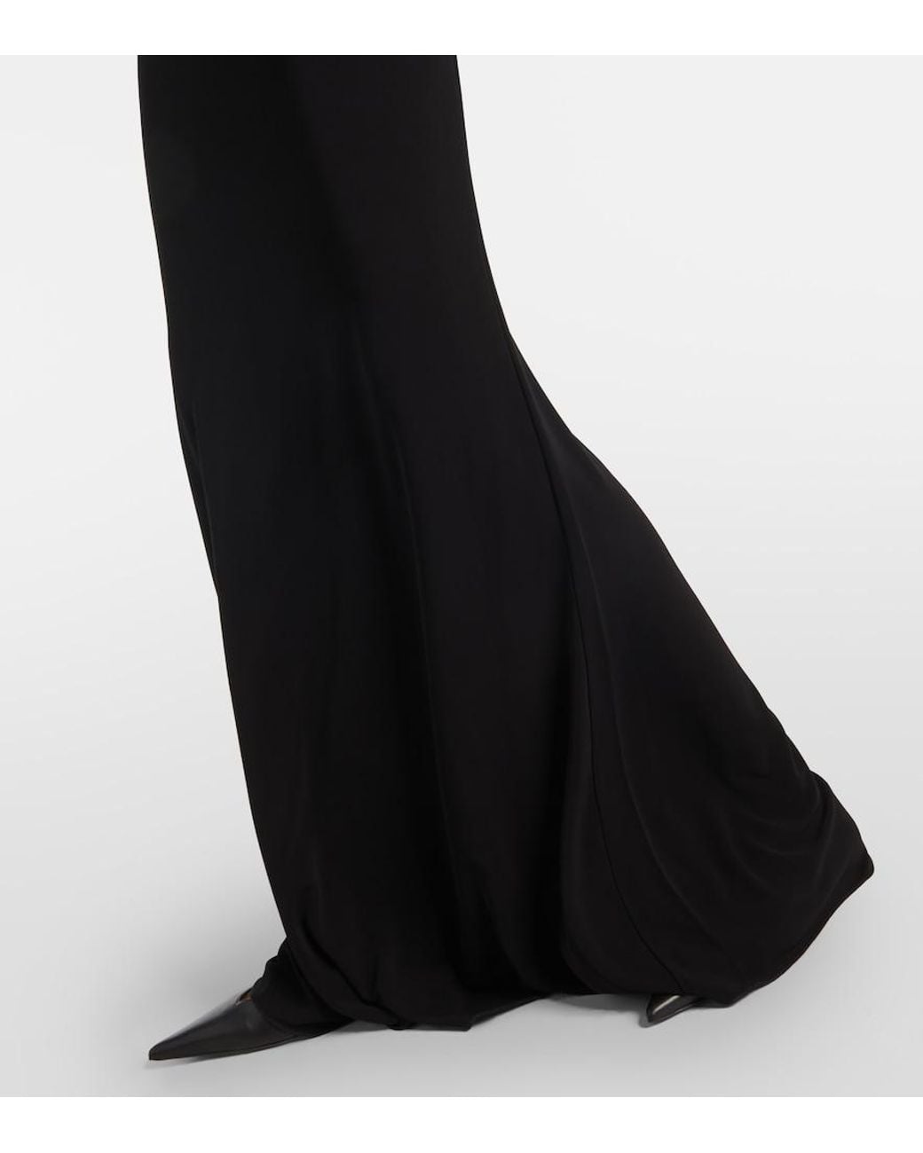 FFORME Black Joy Pleated Jersey Maxi Dress