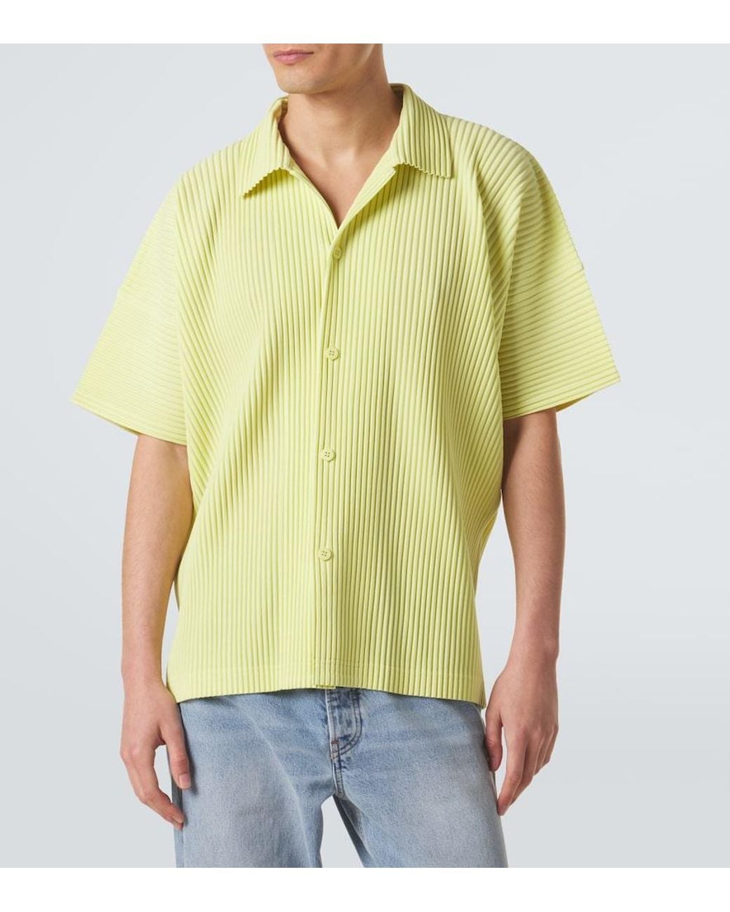 Homme Plissé Issey Miyake Yellow Monthly Colors: May Pleated Shirt for men