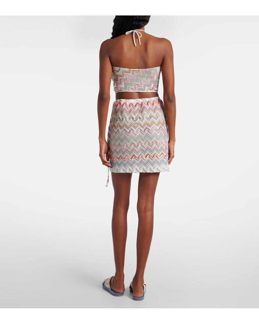 Missoni White Zigzag Lame Top