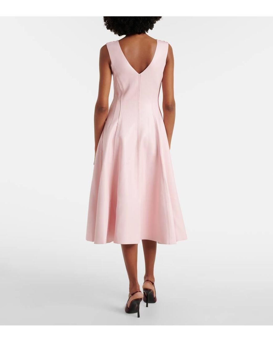 Abito Midi Grace di Norma Kamali in Pink