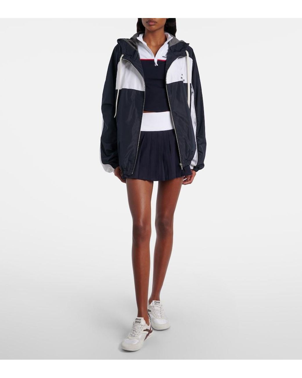 Miu Miu Blue X New Balance Poplin Track Jacket