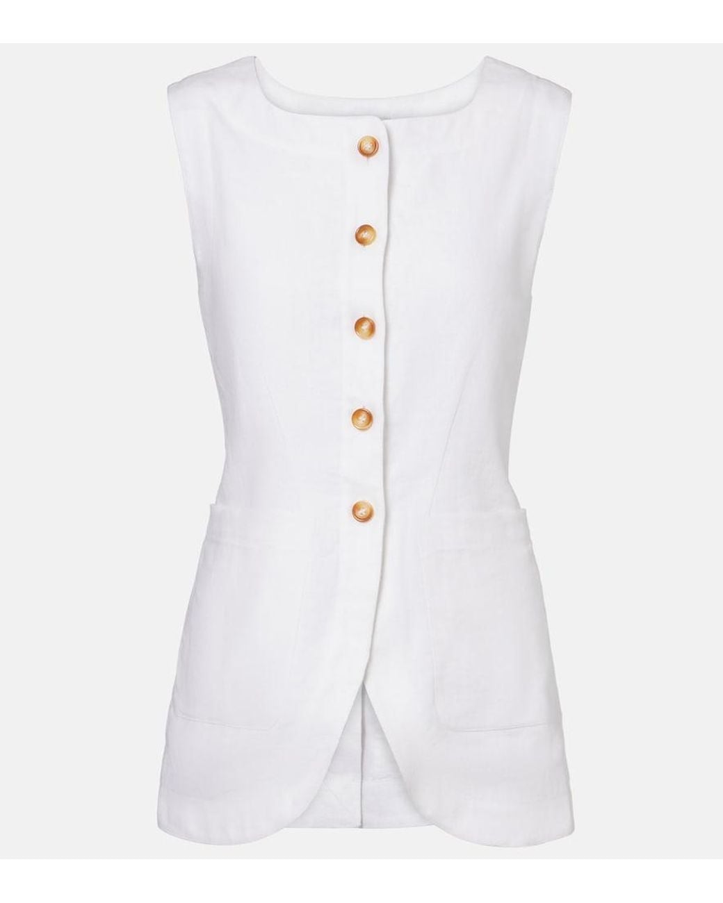 Posse White Emma Linen Vest
