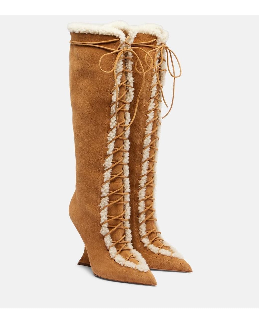 Paris Texas Brown Nina 105 Suede Knee-High Boots