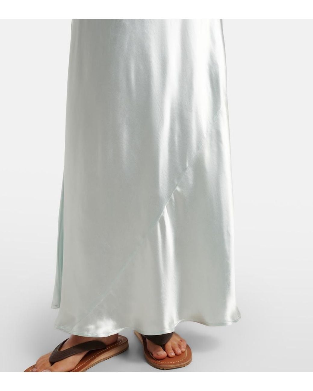 Miu Miu White Satin Maxi Dress