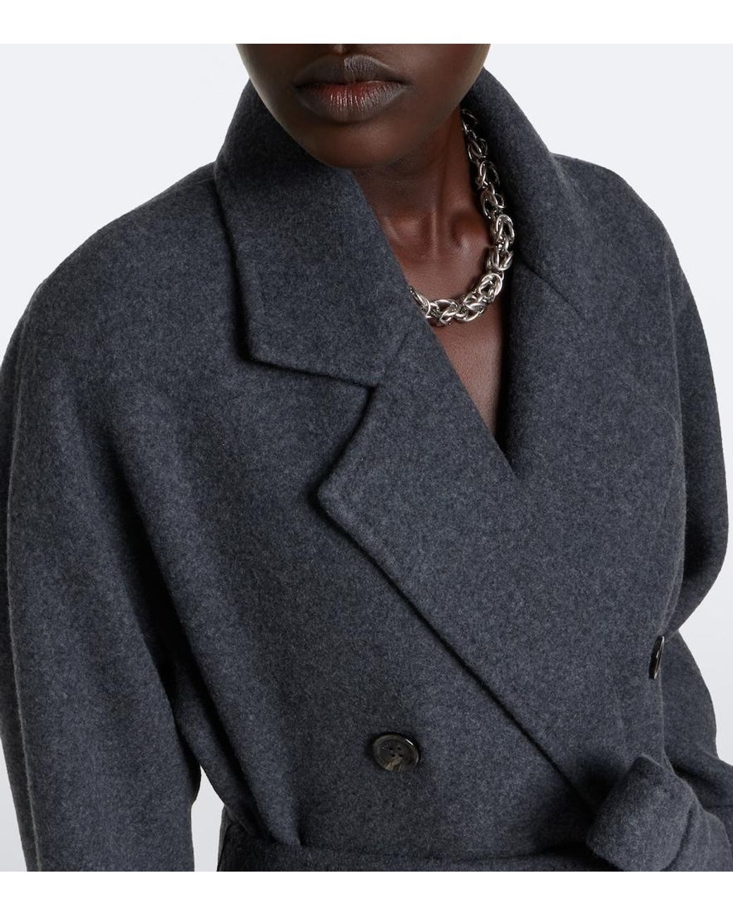 Max Mara Black Cashmere Jersey Coat