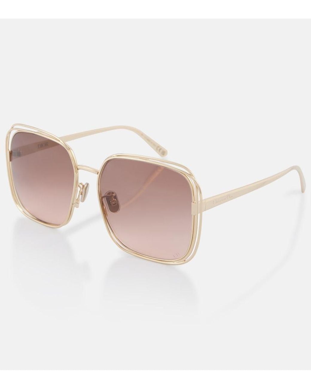 Dior Pink Fildior S1U Square Sunglasses