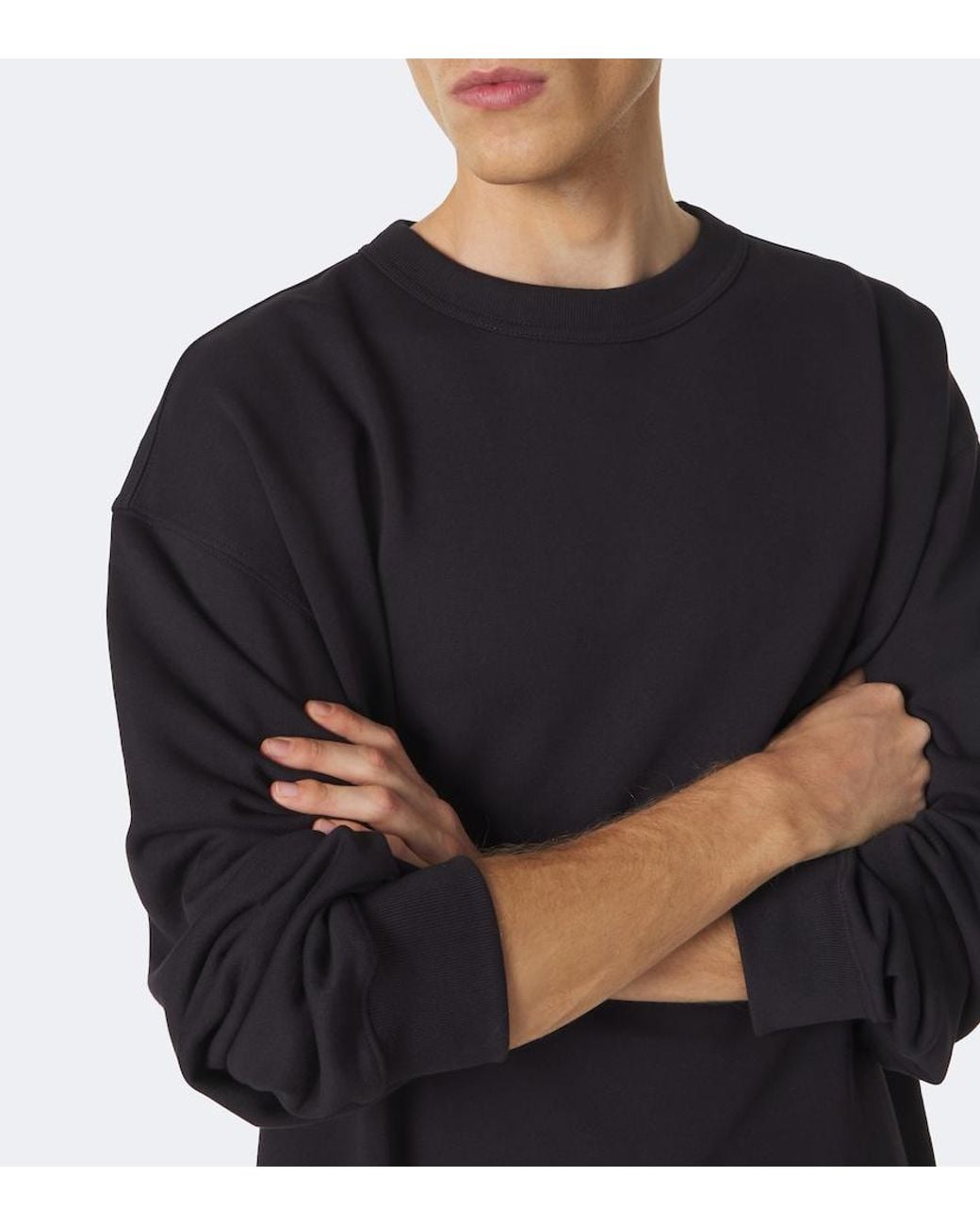 Dries Van Noten Black Cotton Jersey Sweatshirt for men