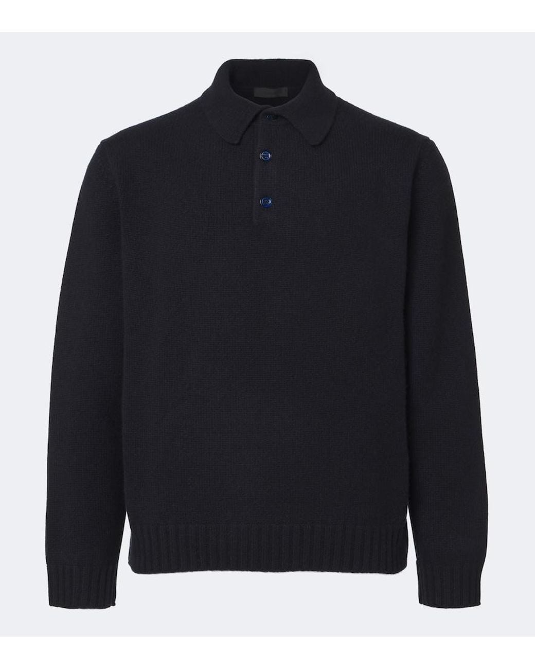 Saman Amel Blue Sander Cashmere Polo Sweater for men