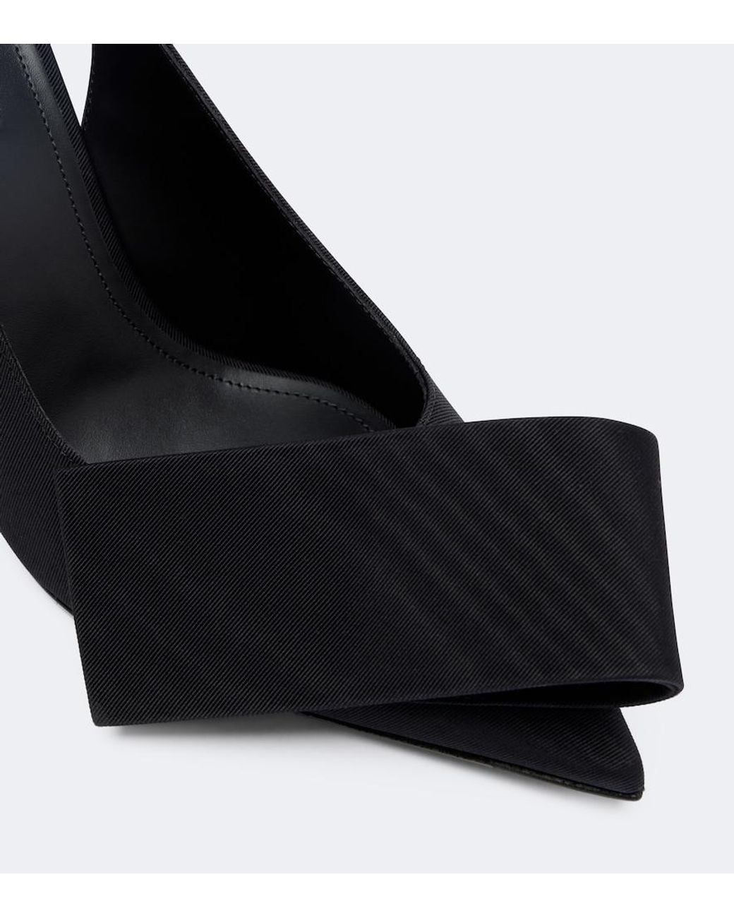 Givenchy Black Twisted Ribbon Slingback Pumps