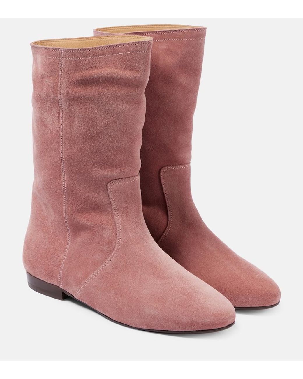 Isabel Marant Pink Stefa Suede Boots