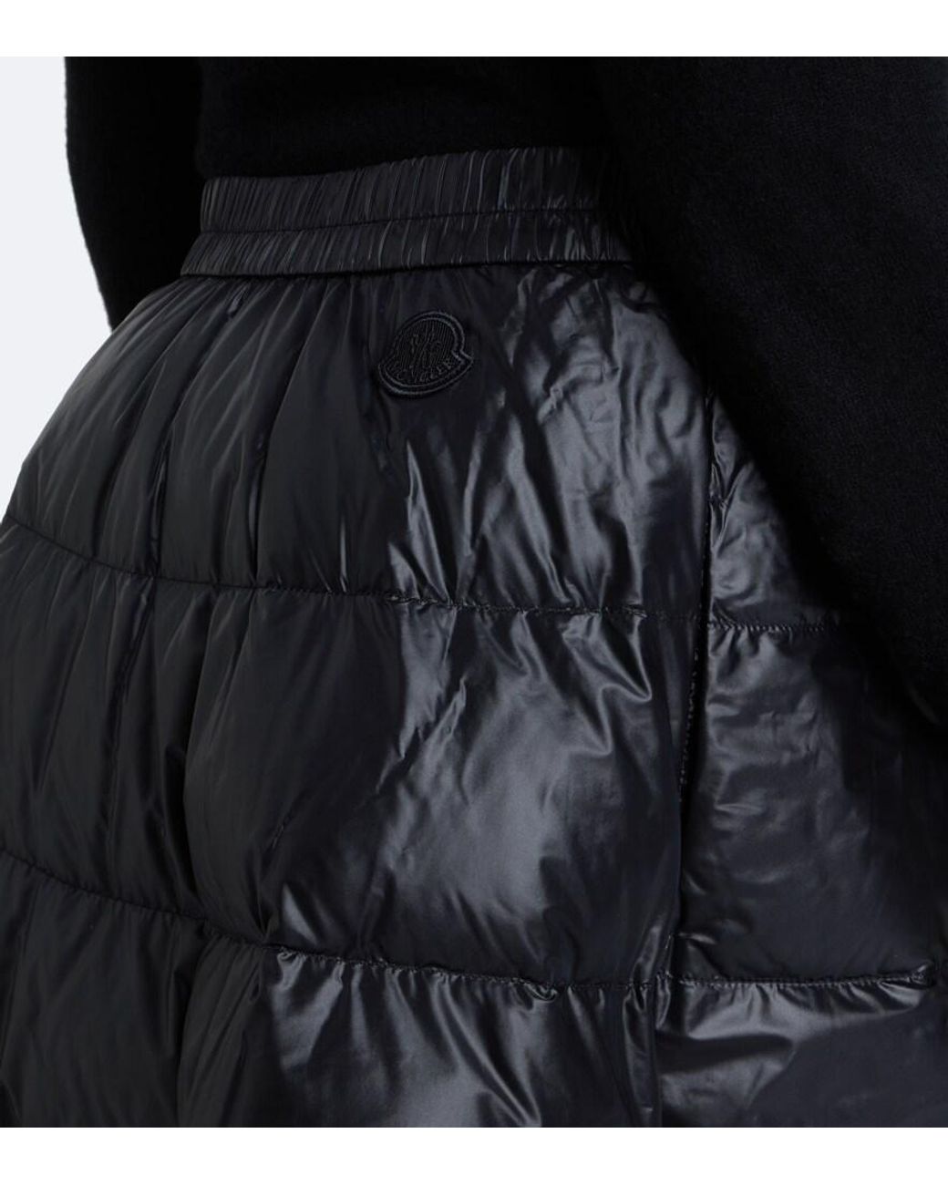 Moncler Black Quilted Down Skirt