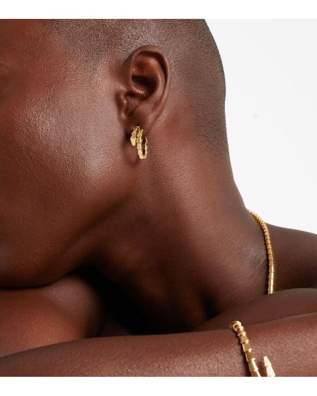 BVLGARI Metallic Serpenti Viper 18Kt Earrings