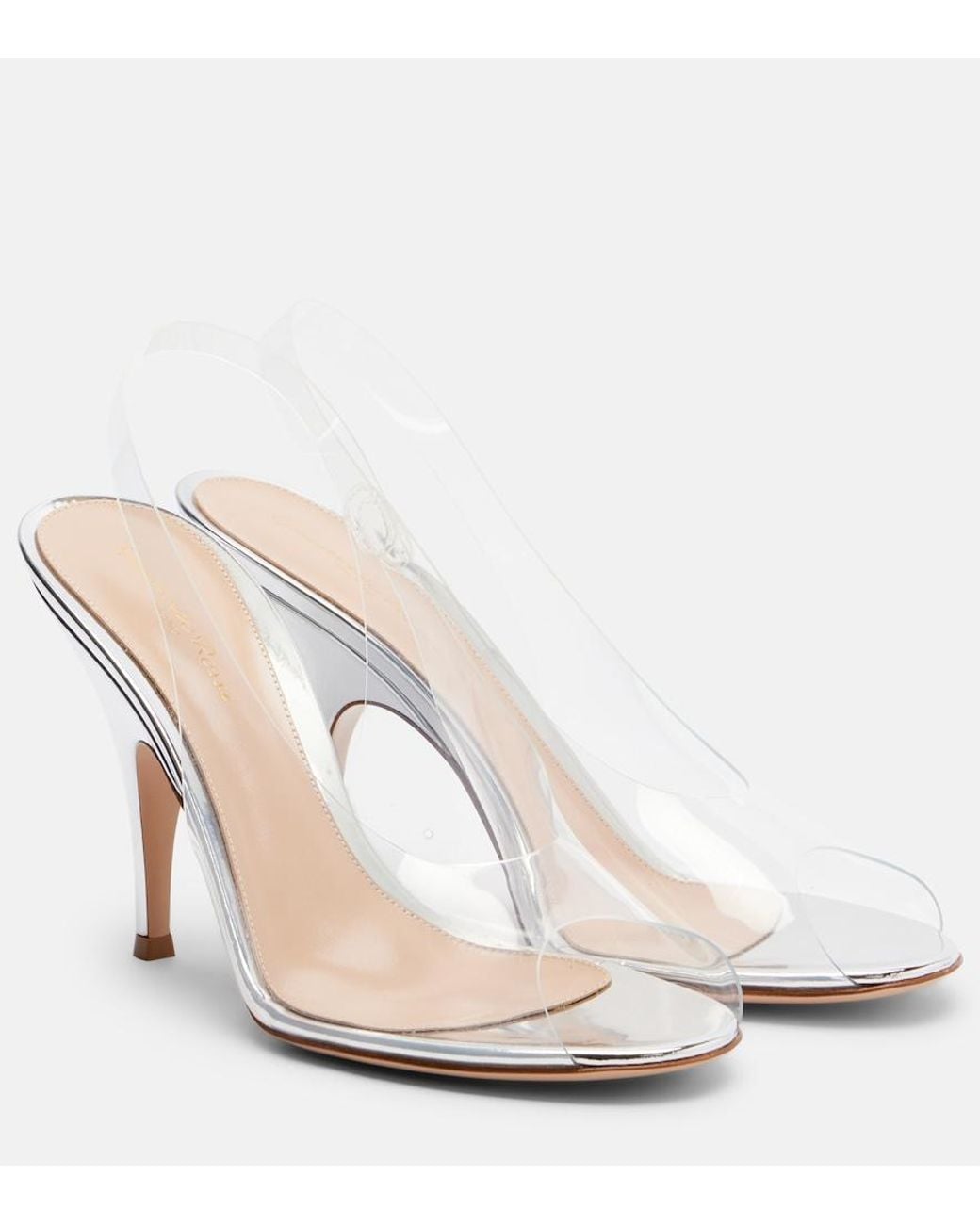Gianvito Rossi White Sophia Slingback Sandals