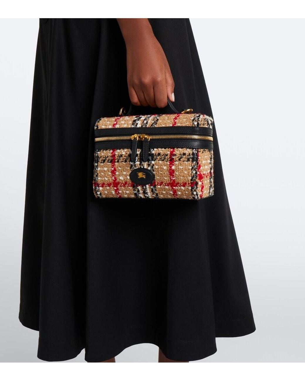 Burberry Natural Check Small Boucle Vanity Bag