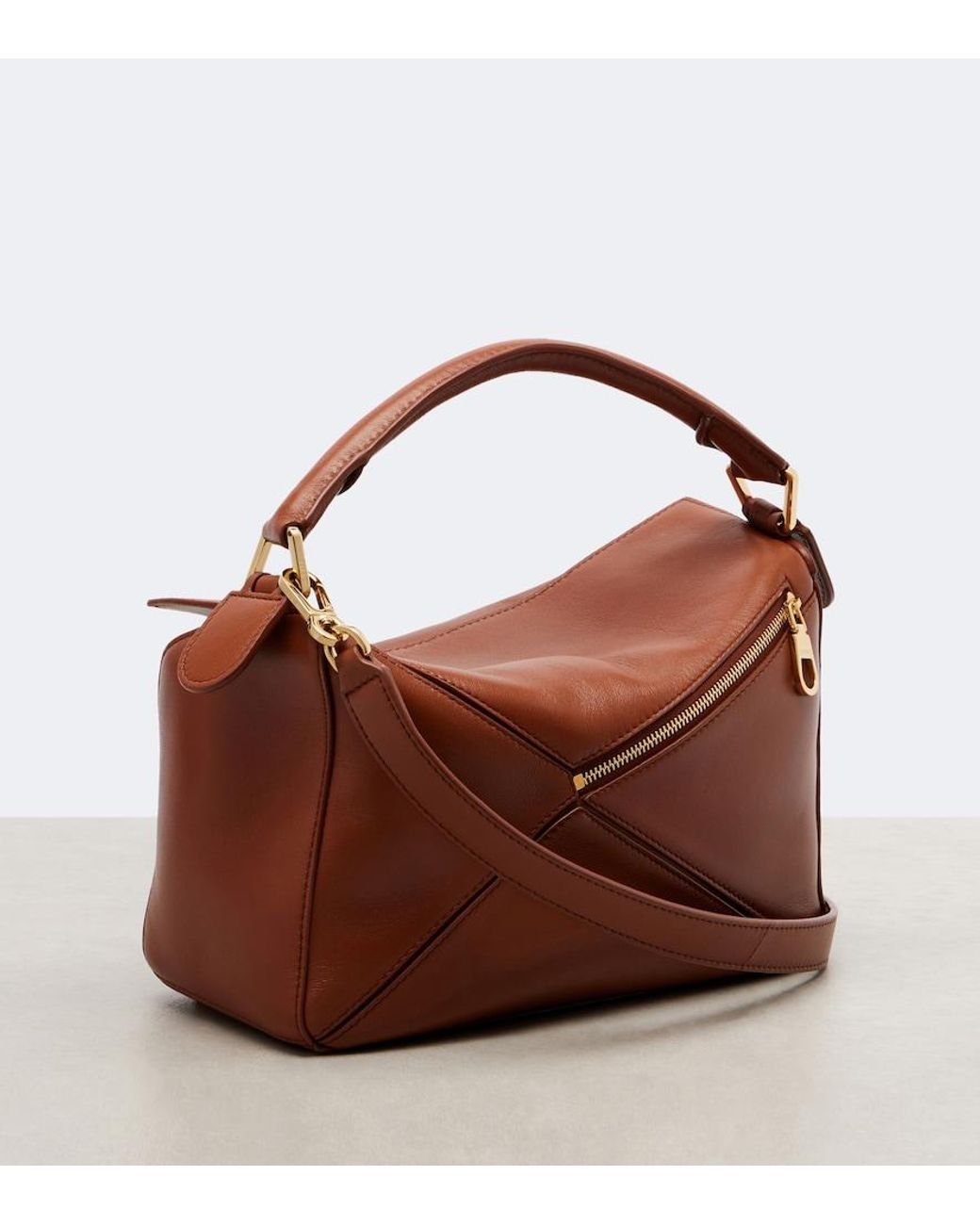 Borsa Featherlight Puzzle Small di Loewe in Brown